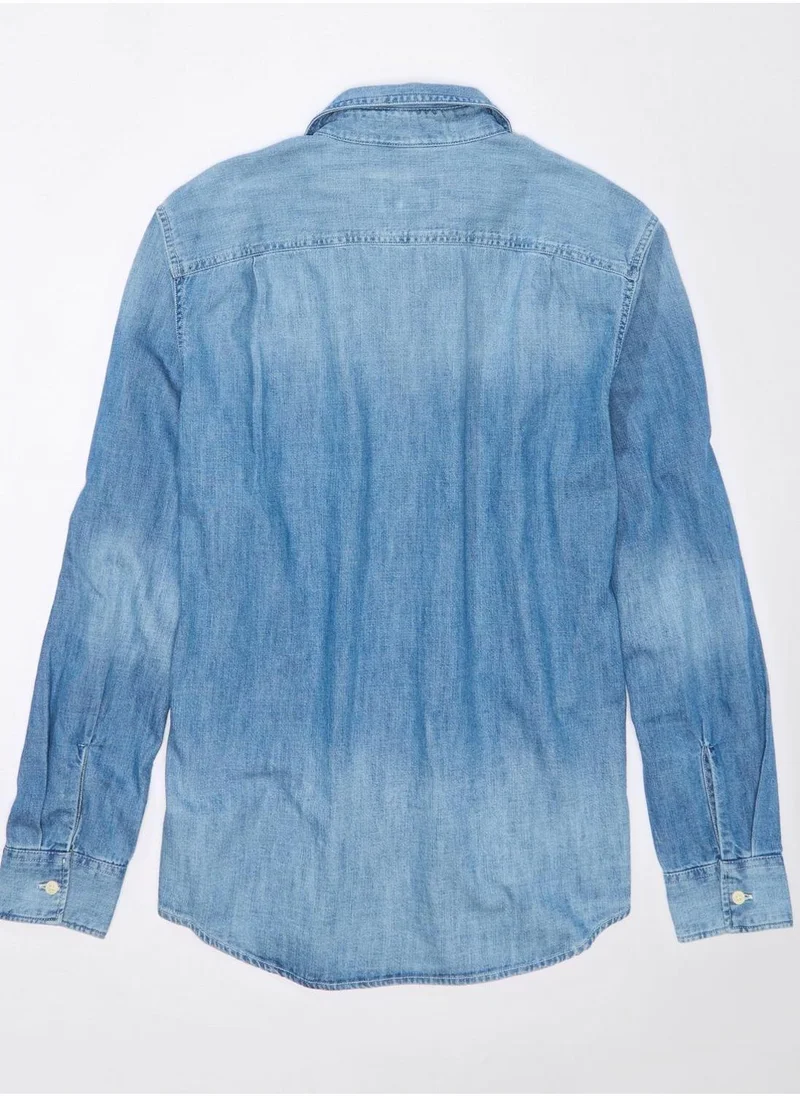 American Eagle Essential Regular Fit Denim Shirt