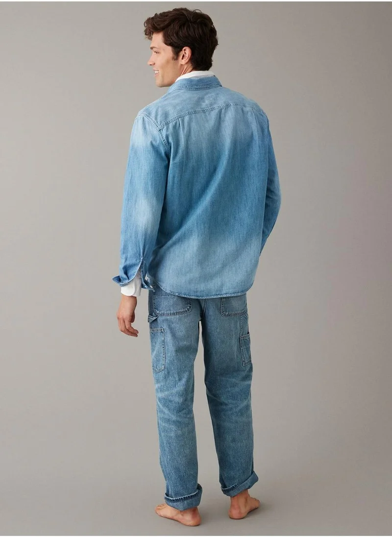 American Eagle Essential Regular Fit Denim Shirt