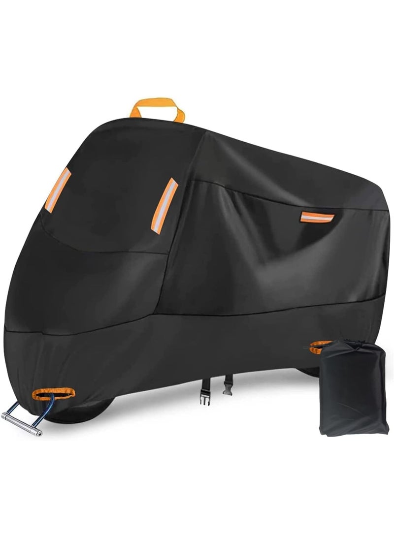 Soofam Motorcycle Bike Cover Waterproof Outdoor, Motorcycle Bike Covers for Outside Storage Motorbike Accessories Fit for Honda VTX 1300 C Fat Bob Kawasaki Vulcan 900 Kawasaki KLR 650 (3XL: 104" x 41" x 50") - Image 1