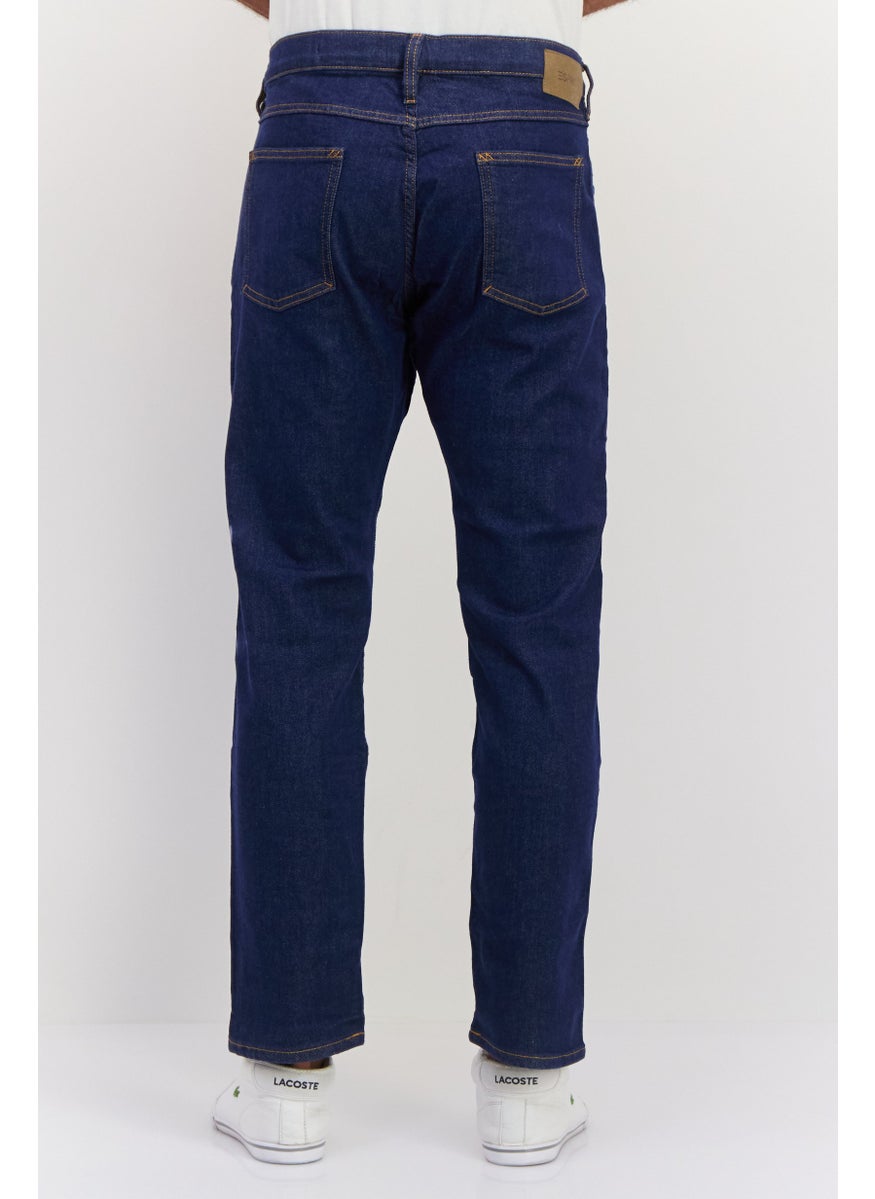 ESPRIT Men Slim Fit Washed Stretchable Jeans, Dark Blue  - Image 3