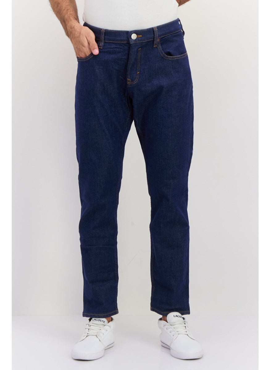 ESPRIT Men Slim Fit Washed Stretchable Jeans, Dark Blue  - Image 1