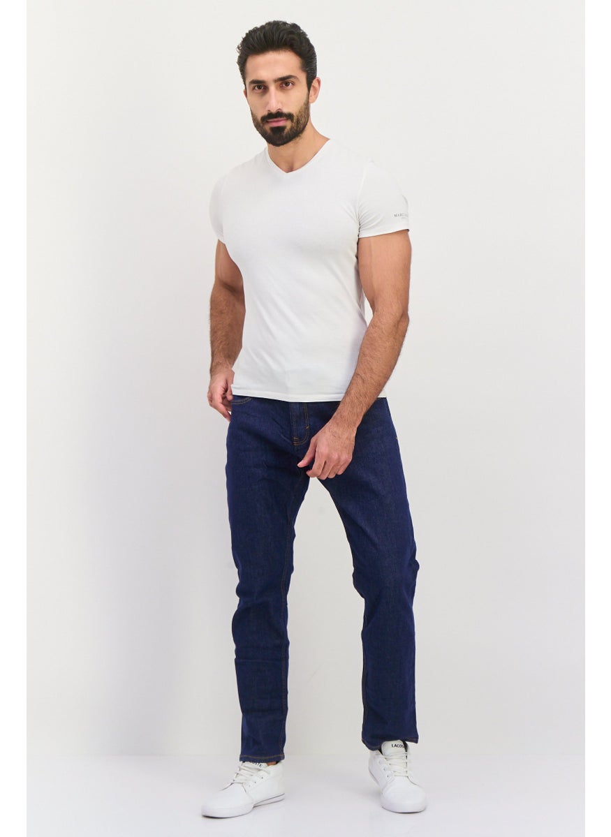 ESPRIT Men Slim Fit Washed Stretchable Jeans, Dark Blue  - Image 4
