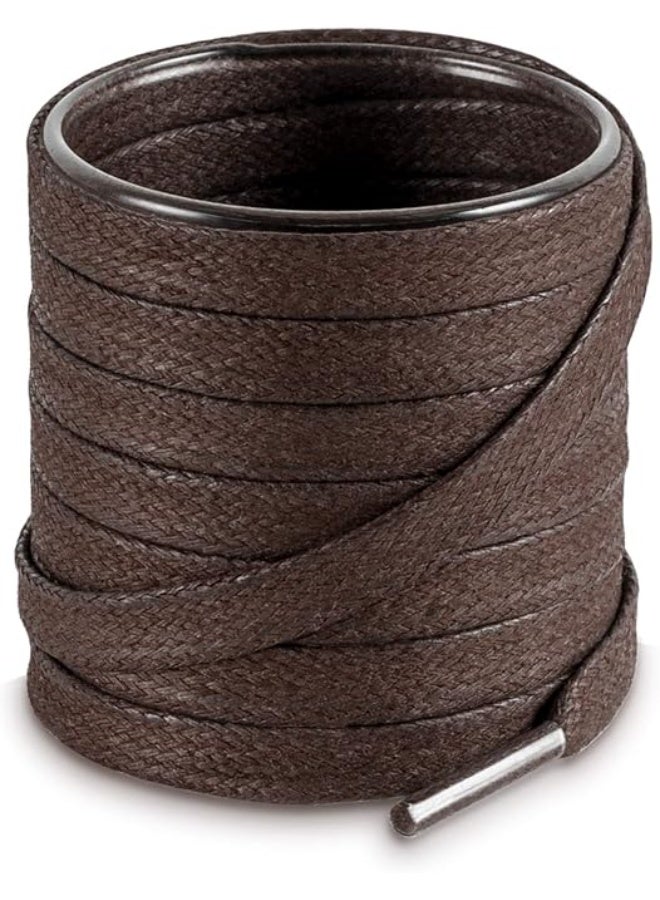 اربطة احذية مسطحة من القطن المشمع للاحذية الطويلة والاحذية الرياضية للرجال والنساء - والأحذية ذات الرقبة الطويلة والفساتين - متوفرة زوجان باطوال وألوان متعددة - Image 1