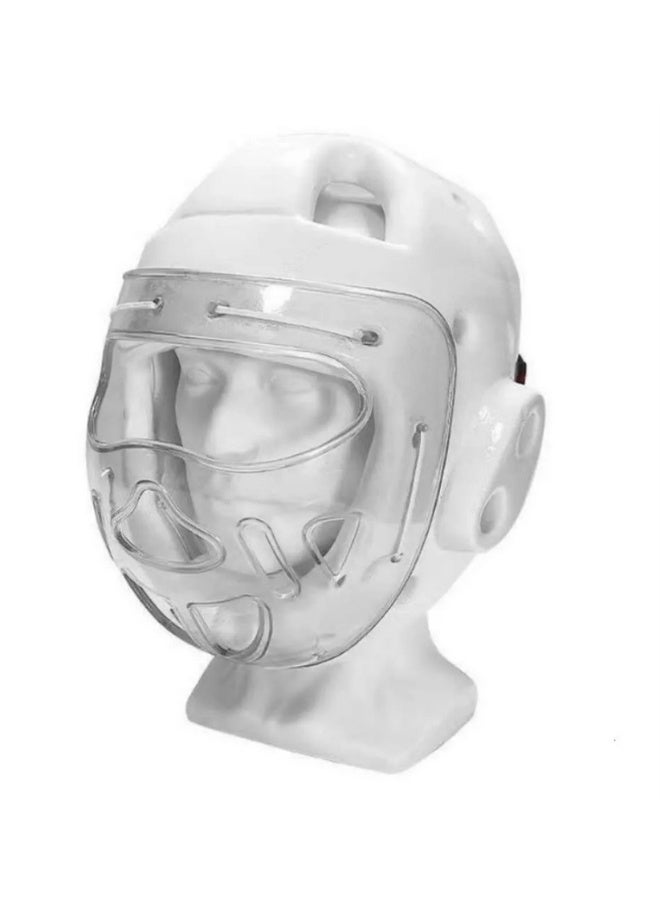 Dae Do Karate Headgear with Face Protection White - Image 1