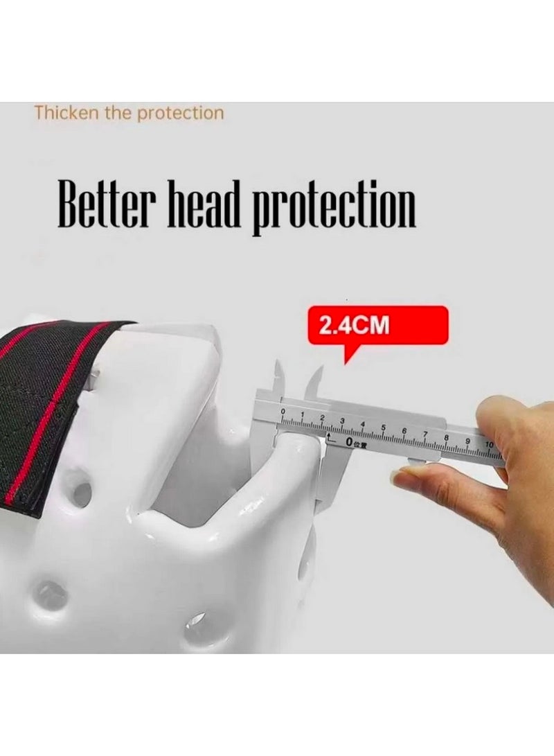 Dae Do Karate Headgear with Face Protection White - Image 3