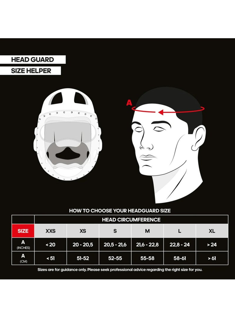 Dae Do Karate Headgear with Face Protection White - Image 2