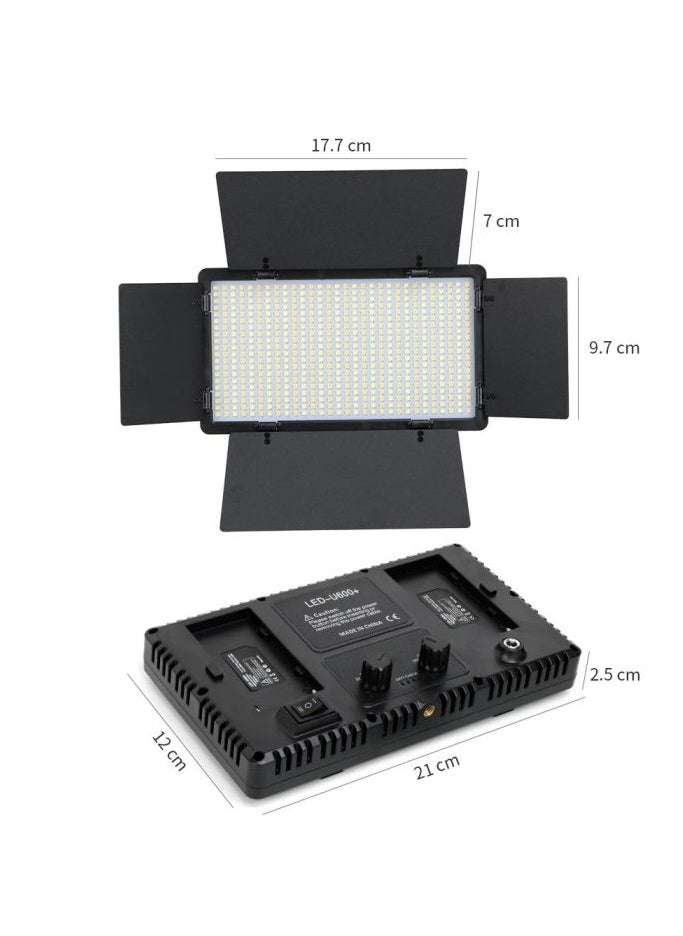 بيستون - بيستون RGB لايت E600 بنطاق لوني 3200-5600 ، عدد لمبات ليد 360 ، (40 وات) ، مع سعة بطارية NP-F770 Li-ion مللي أمبير (الموديل: E600) - Image 1