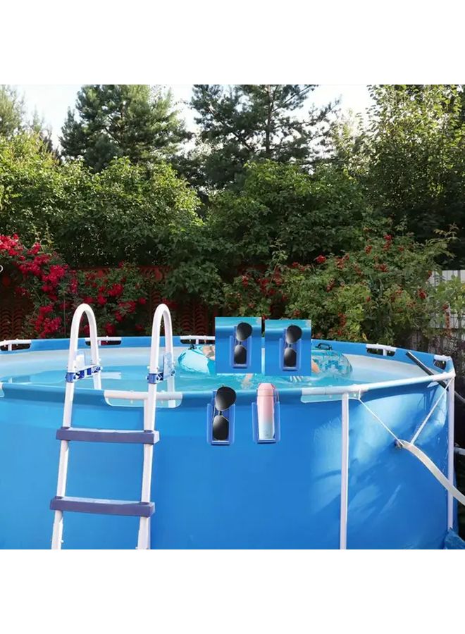 1 Pcs Poolside Storage Rack Blue Convenient Summer Organization Solution For Storing Drinks Hand Soap Garden Tools Pool Floats And Floating Pool Accessories Multipurpose Poolside Drink Holder And Item Organizer - Image 4