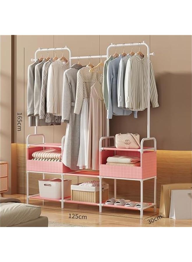 HOOKOR Clothes Rack, Clothing Rack with Storage Bag, Garment Rack, Non-woven Shelves for Shoes, Clothes Rack for Bedroom, Hallway, Entryway (28-03)  - Image 5