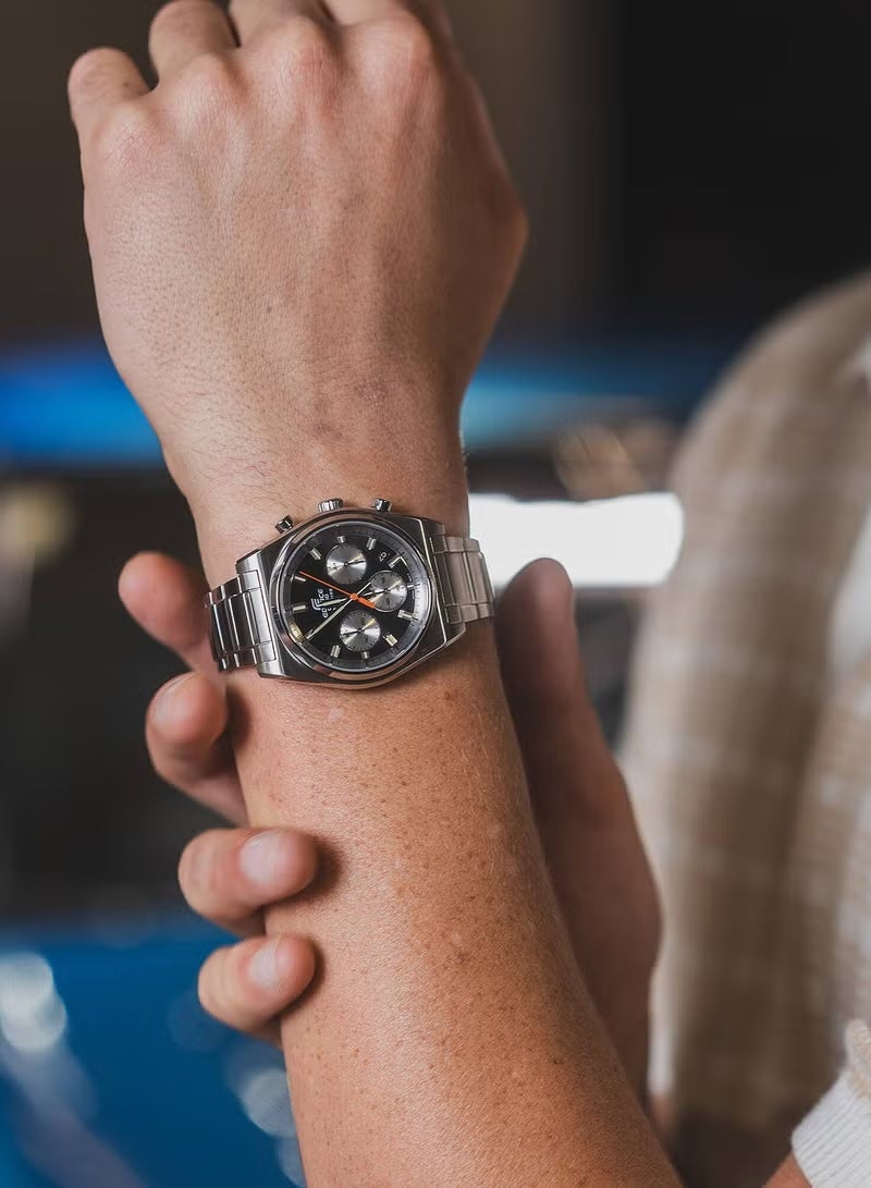 CASIO ساعة يد للرجال من إيديفيس كرونوغراف كوارتز ستانلس ستيل EFB-730D-1AVUDF - Image 3