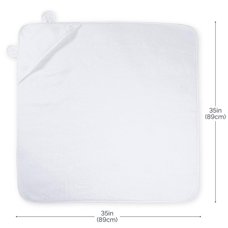 Natemia Hooded Baby Bath Towel - 100% Organic Cotton Baby Towels for Newborns, Toddlers, Boys, Girls - Soft Absorbent 450 GSM - Gentle on Sensitive Skin - Baby Shower Registry Gift (35" x 35") - Image 4