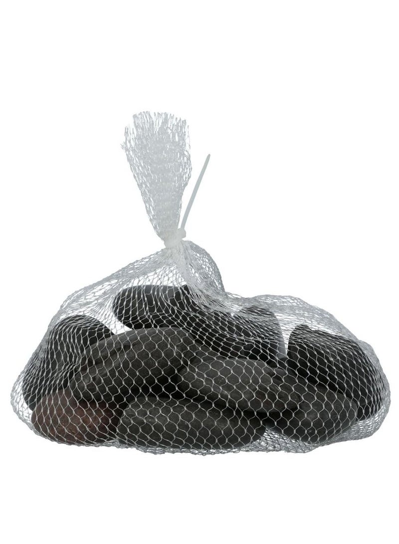 serene Indoor Fountain Polish Stones In Net Case Black 4-6cm - Image 1