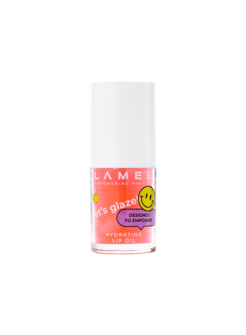 لاميل LET`S GLAZE Moisturizing lip oil №402  Strawberry Jam - Image 3