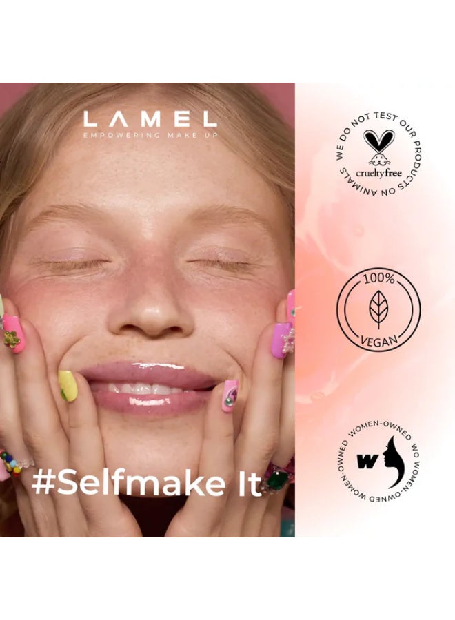 لاميل LET`S GLAZE Moisturizing lip oil №402  Strawberry Jam - Image 5