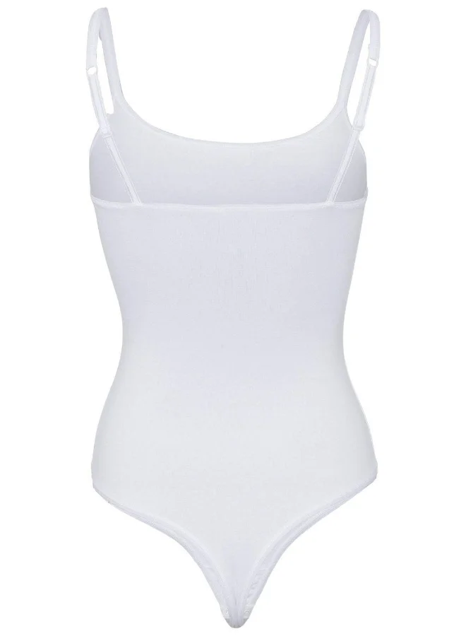 La Senza Skiny Bodysuit Thong Back White