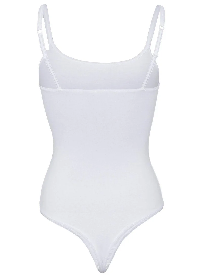 لا سينزا Skiny Bodysuit Thong Back White