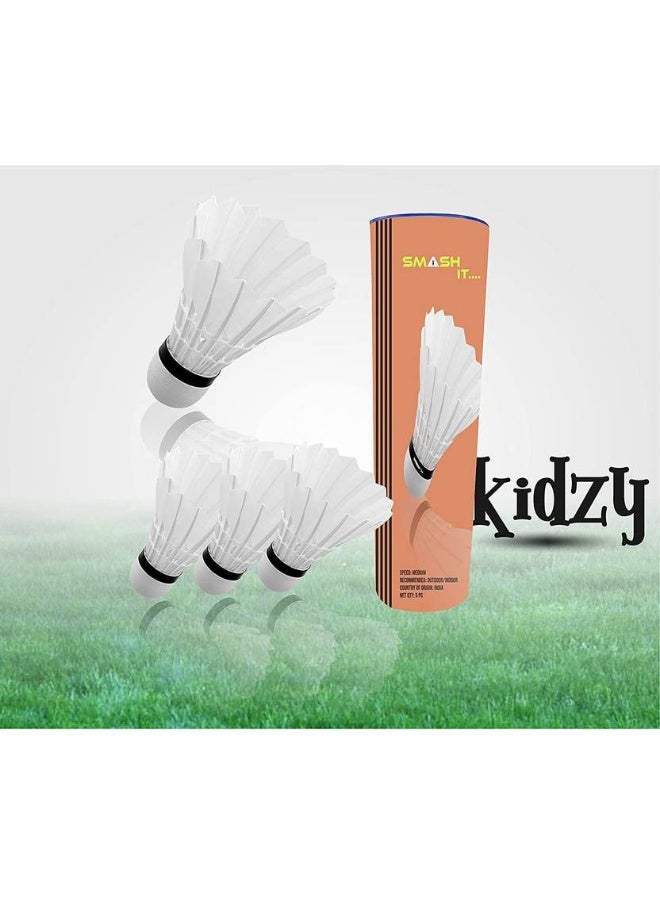 Jaspo Jaspo Kidzy Steel Badminton Racket Set with 5pc. Feather Shuttlecock Badminton Kit - Image 3