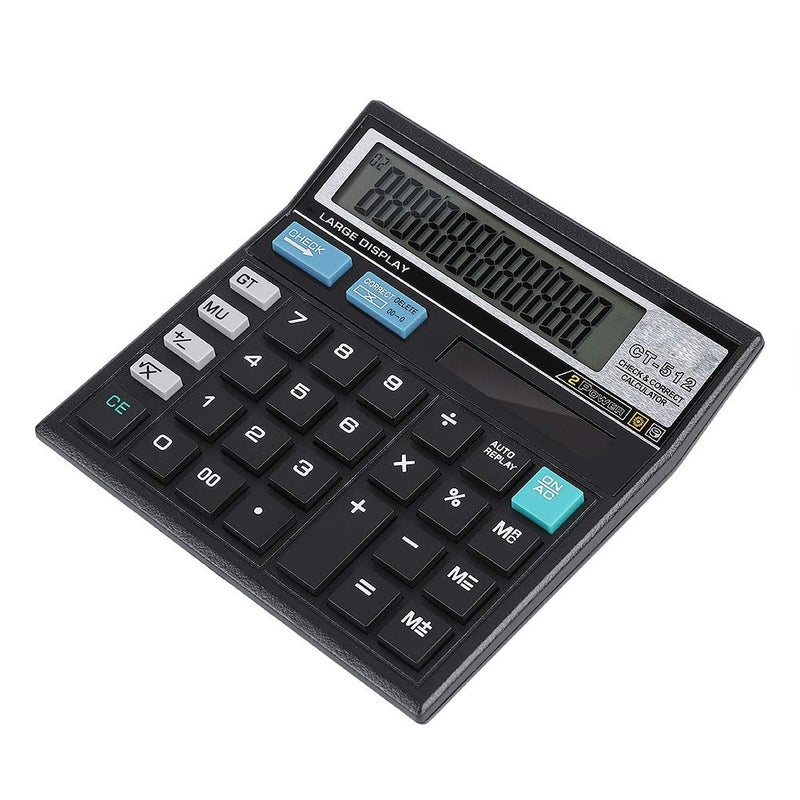 12 Bit Large Screen Solar Scientific Calculator with Data Check Office Finance Functions - Image 5