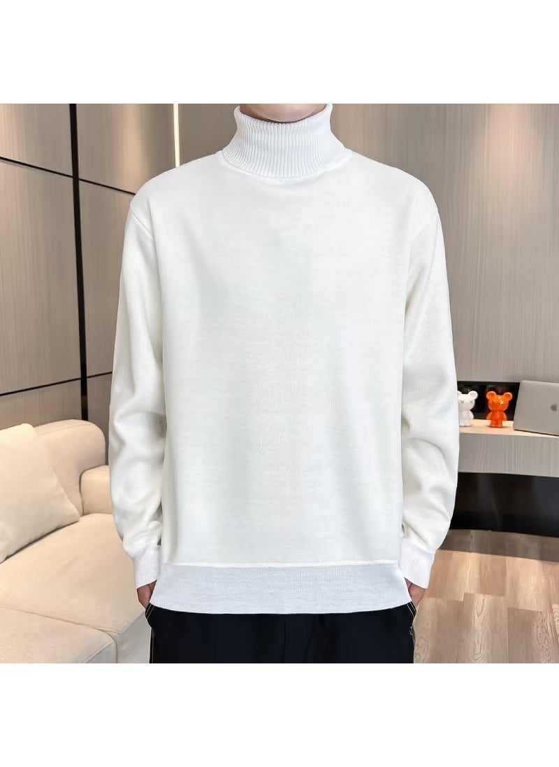 Generic - 2023 Autumn Winter Mens Slim Turtleneck Sweater Camel - Image 1