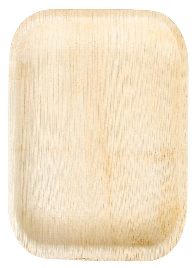 Perfectware Palm Plate 10-25 10" Palm Leaf Disposable Plates, 10" Length, 10" Width, 3.5" Height (Pack of 25) - Image 2