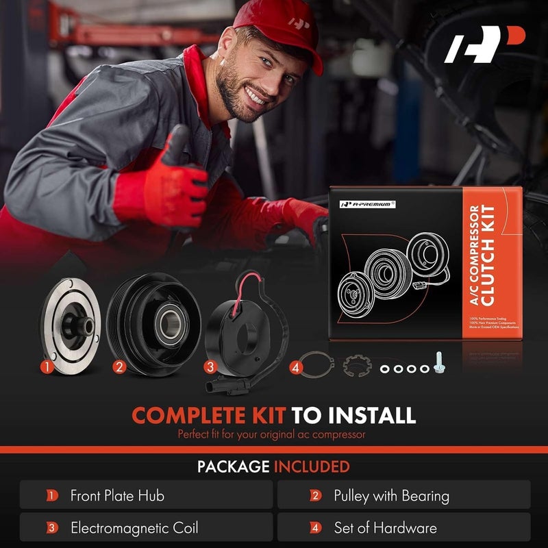 A-Premium AC Compressor Clutch Kit for Dodge, Chrysler, and Jeep Models - Image 2
