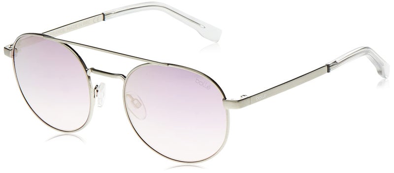 bollé Bolle OVA Sunglasses Shiny Silver Unisex-Adult Small - Image 1