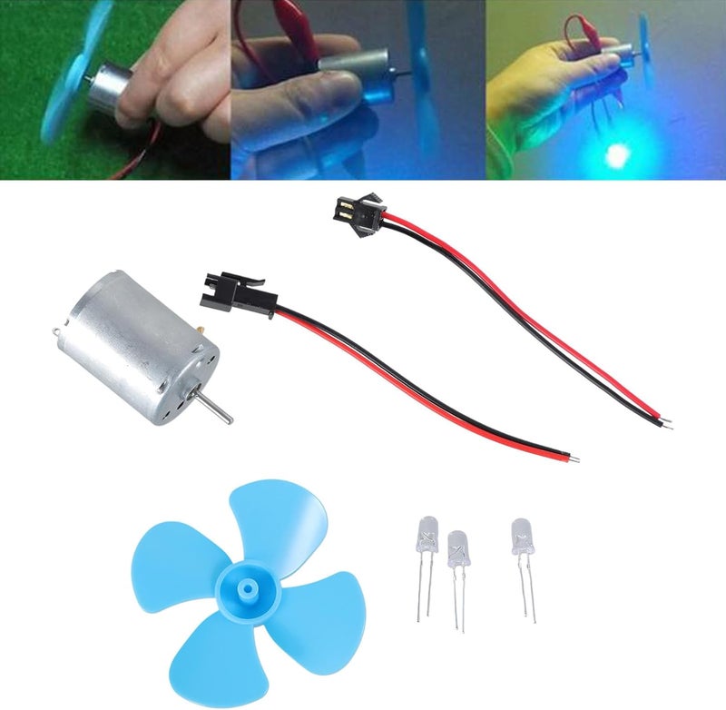 Power Generator Kits 6-9V for Motor Blue Leaf Paddle/Diodes/Cables 60mm - Image 2
