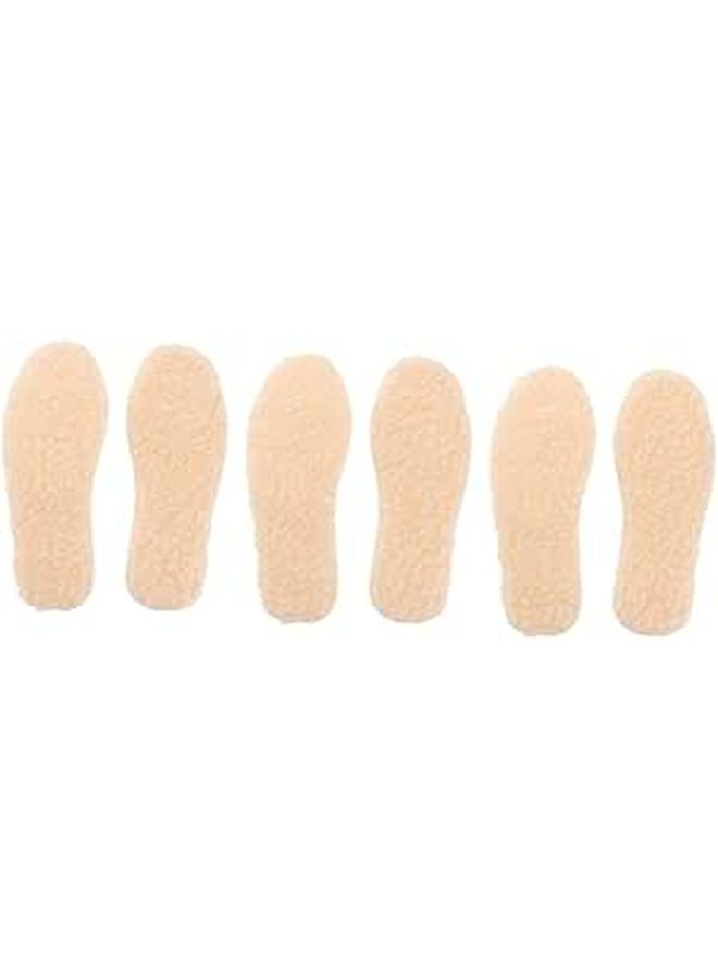 3 Pairs Winter Shoe Warm Insoles Breathable EVA Imitation Lamb Wool for Boys Girls - Image 1