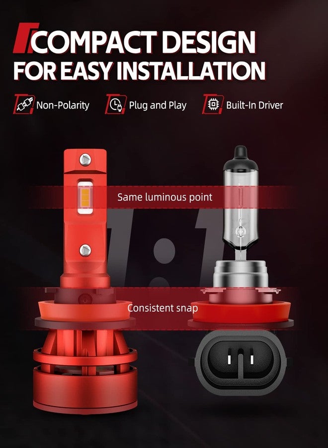 Torchbeam T2 𝐇𝟒 𝗙𝗼𝗴 𝐁𝐮𝐥𝐛𝐬 Hi/Low Beam, 𝟑𝟎𝟎𝟎𝟎𝐋𝐌 6500K Ultra White, 1:1 Mini Size 𝐇𝟒 𝐁𝐮𝐥𝐛𝐬, 12,000RPM Cooling Fan, IP68 Waterproof, 2- Pack - Image 5