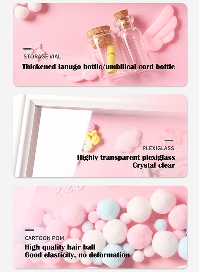 إن كي أكس مجموعة بصمة يد وقدم الطفل التذكارية – إطار صور لانوغو المولود الجديد - هدية صندوق تذكارية ثمينة بصمات أقدام ويدين الطفل - فكرة هدية مثالية لحفلات استقبال المواليد مع الضوء - Image 4