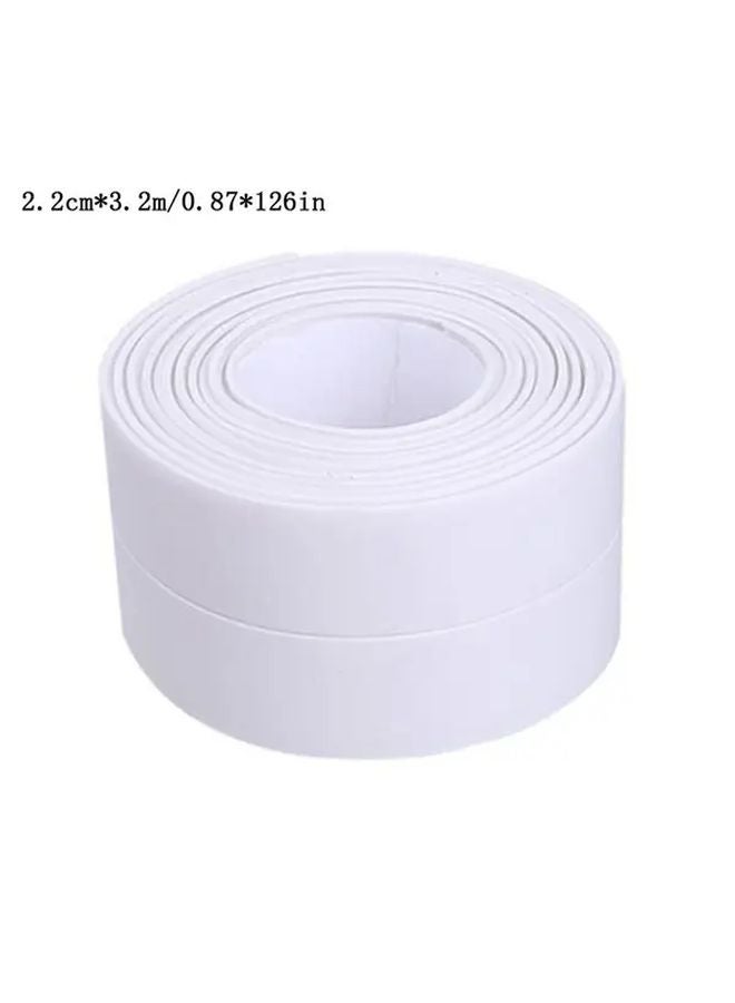 White Waterproof PVC Adhesive Tape Durable for Bathroom Kitchen 087 Inches 12598 Inches - Image 3