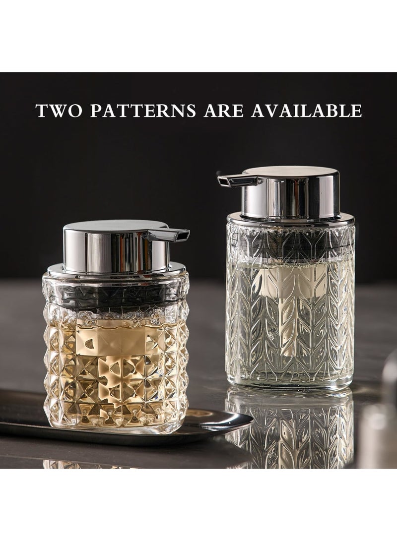 SYOSI Glass Soap Dispenser with Rust Proof Pump, Clear Bathroom Soap and Lotion Dispenser, Refillable Hand Dish Soap Liquid Bottle, Modern Soap Pump Bottles for Bathroom Hotel Kitchen Office (1Pcs) - Image 5