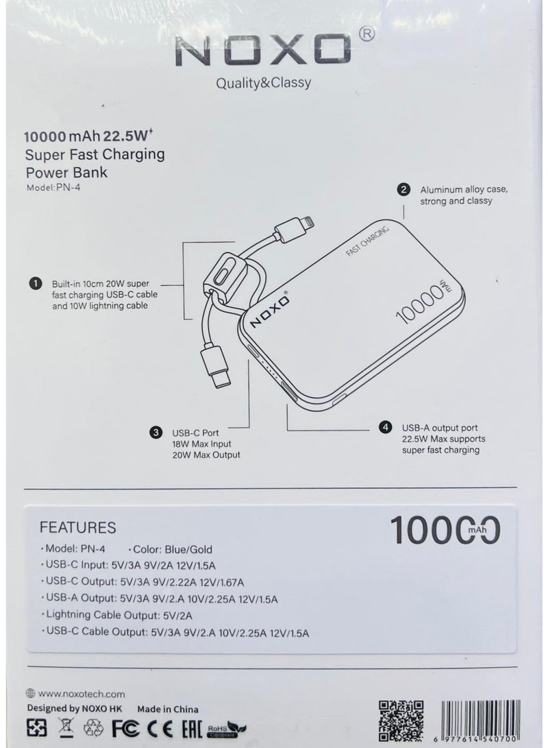 NOXO 10000MAH 22.5W SUPERFAST CHARGING POWER BANK - Image 1