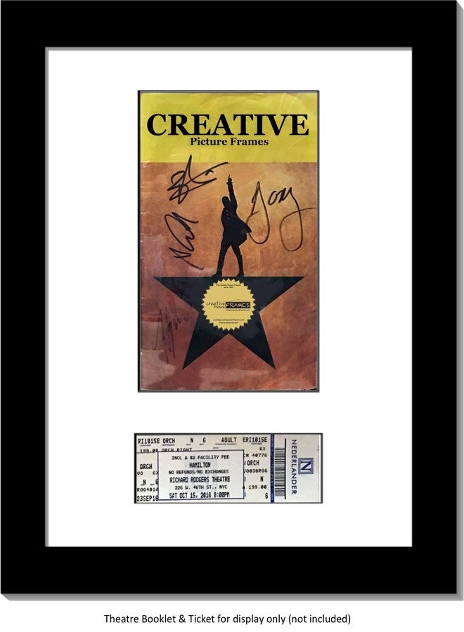 كرييتف بكتشر فريمز إطارات صور إبداعية [11x14bk-w] إطار مسرح أسود مع حافة بيضاء، يتسع لبطاقة وسائط مقاس 5.5x8.5 بوصة بالإضافة إلى علاقة حائط مثبتة (لا يشمل فاتورة المسرح) - Image 2