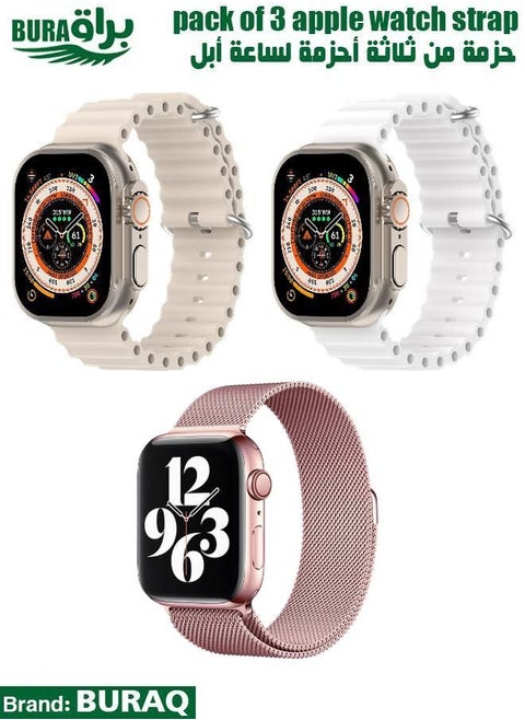Apple Watch Band Strap For Apple Watch Ultra 2/Ultra 49mm, Series 10 46mm, 9/8/7 45mm, SE2/SE/6/5/4 44mm, 3/2/1 42mm