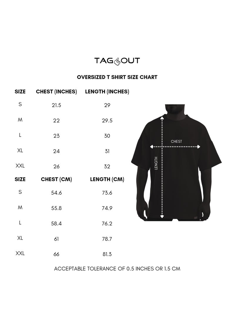 TAG OUT Unisex Summer Oversized Loose T-shirt Drop Shoulder Boxy Fit  - Image 4