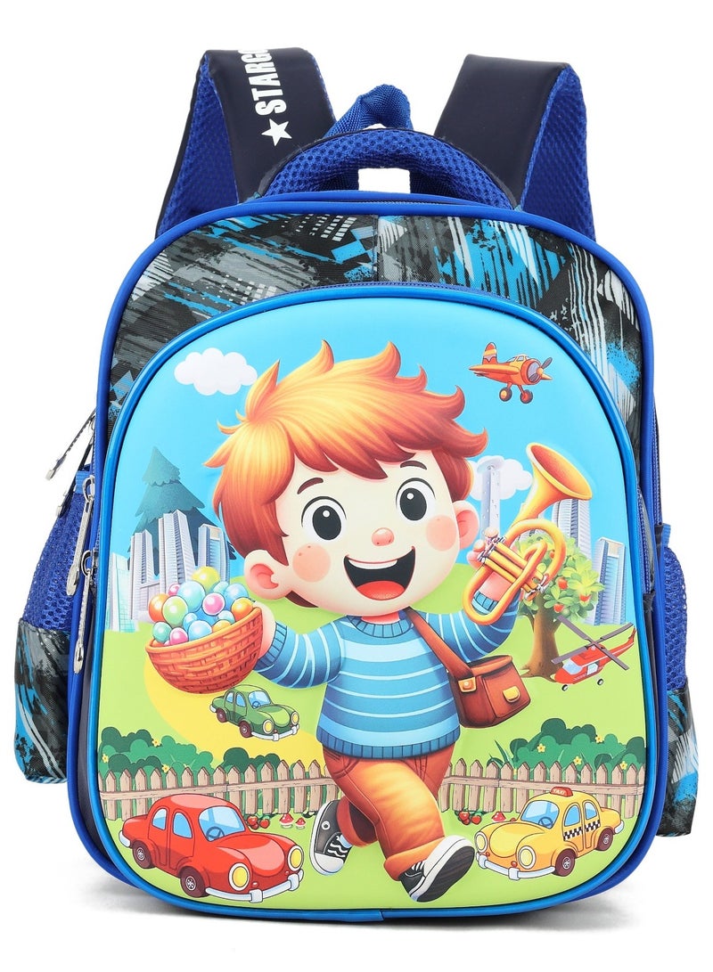 Shanghai Kid's Boys Girls, School Bag, 3D Cartoon & Hero Design Baby Backpack For Baby Boys With Adjustable Strap For School 12 Inch - Image 1