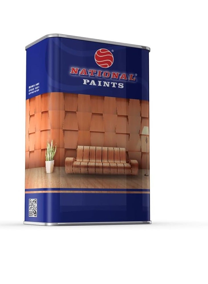National Paints Wood Stain Premium Fast Drying-Durable, Transparent Colored Finish (Dark Wallnut N-019 - 1L) - Image 1