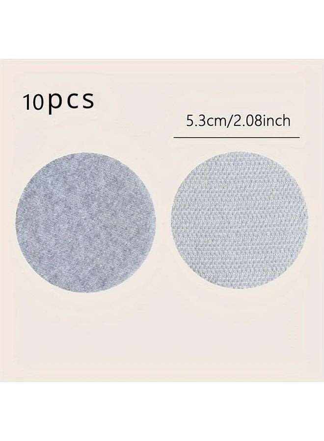 10 Pcs Gray Self Adhesive Hook And Loop Dots Strong Fastening For Home DIY Crafts - Image 1