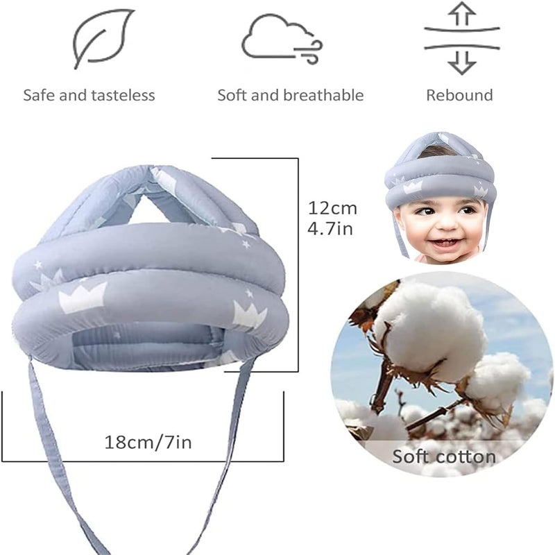Aputue Baby Head Protector, Cute Baby Safety Helmet Toddler Head Protection Adjustable Baby Bumper Hat Head Cushion Helmet Bumper Bonnet - Image 5