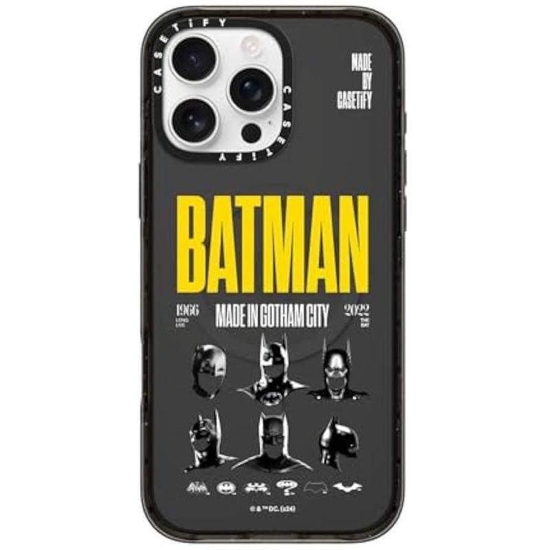 Casetify Impact iPhone 16 Pro Max Case 【Batman Co-Lab / 4X Military Grade Drop Tested / 8.2ft Drop Protection/Compatible with Magsafe】 - Made in Gotham City - Clear Black - Image 1