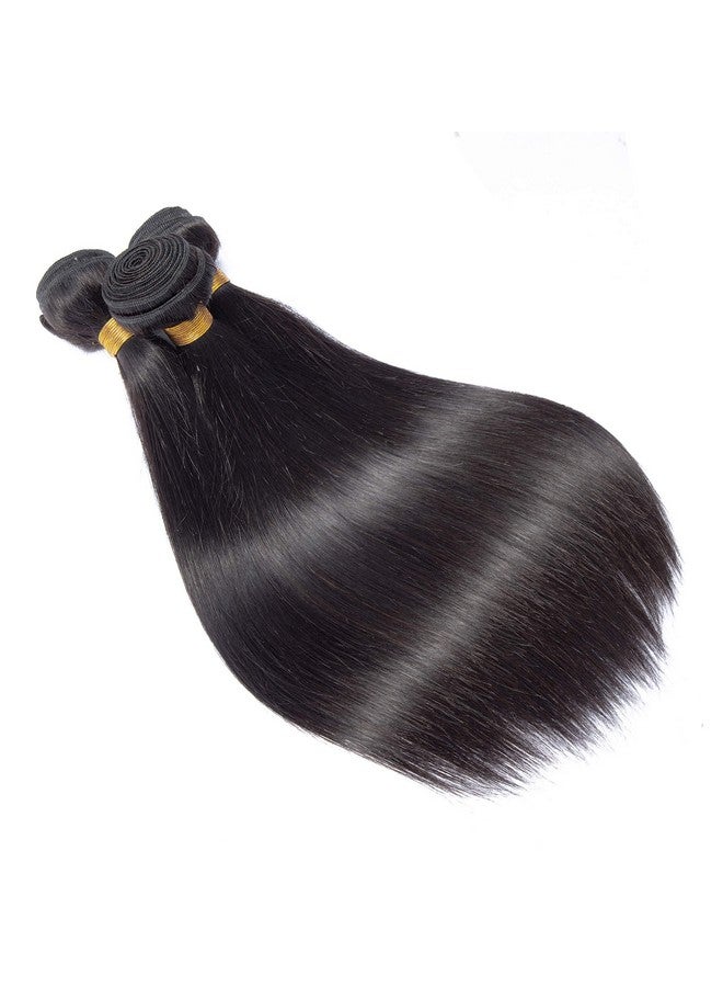 FASHION VILA Brazilian Virgin Straight Hair 3 Bundles 12 12 12 Inch 100% Unprocessed Virgin Remy Hair Straight Human Hair Bundles Natural Black Bundles Weave Hair Extensions For Black Women - Image 5