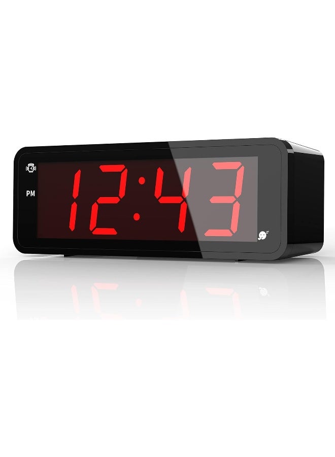 KWANWA Alarm Clock Large Display 18 LED Numbers Adjustable Led Brightness Battery Operated 1224Hr Snooze Clearly Visible Day and Night Loud Alarm Clock for Heavy Sleepers Adults - Image 3