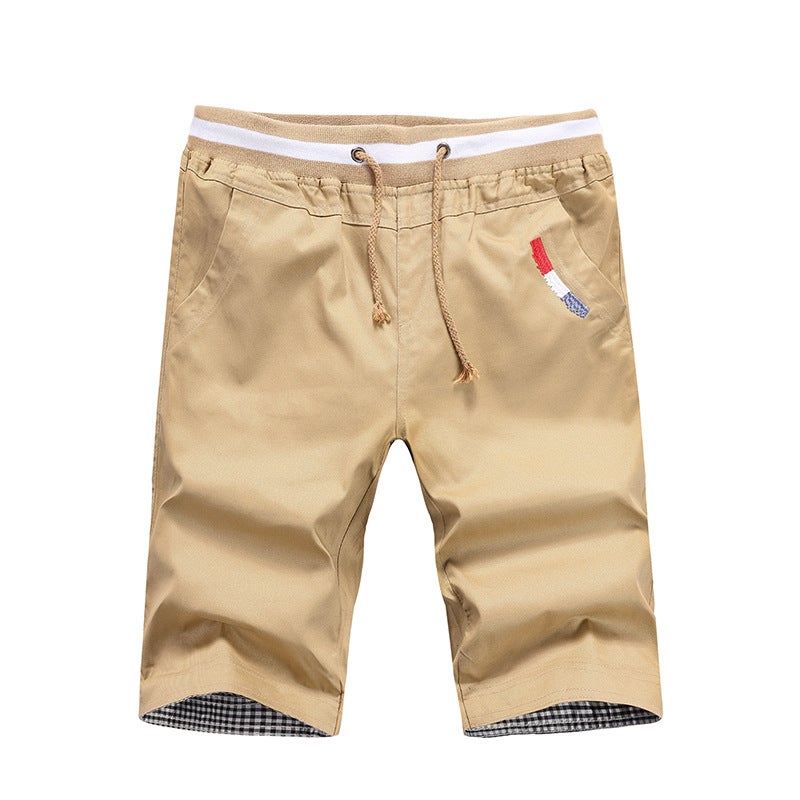 Generic Main push foreign trade wholesale mens casual pants fashionable 5-point fifth pants summer workwear shorts beach pants thin middle pants Khaki 