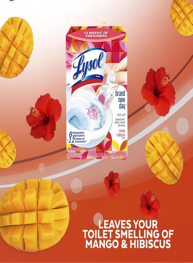 Lysol Lysol Automatic Toilet Bowl Cleaner, Click Gel, Mango & Hibiscus, 6 Count - Image 2