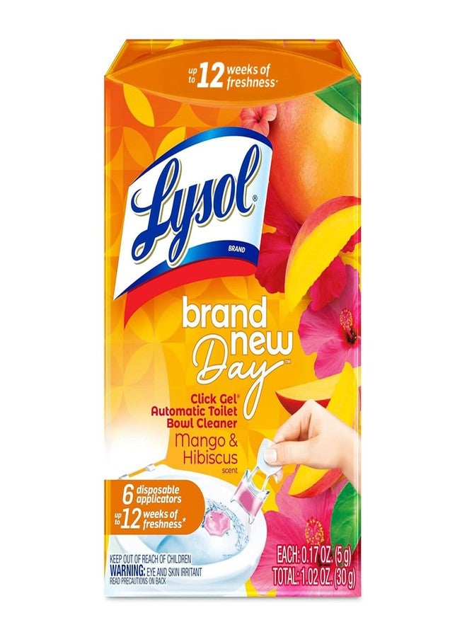 Lysol Lysol Automatic Toilet Bowl Cleaner, Click Gel, Mango & Hibiscus, 6 Count - Image 1