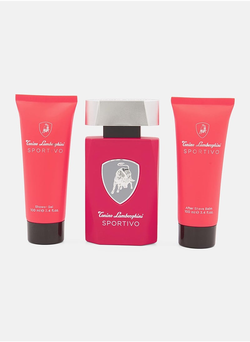 Tonino Lamborghini Tonino Lamborghini Sportivo M EDT 125 Ml+Shower Gel 100 Ml+After Shave 100 Ml Set  - Image 3