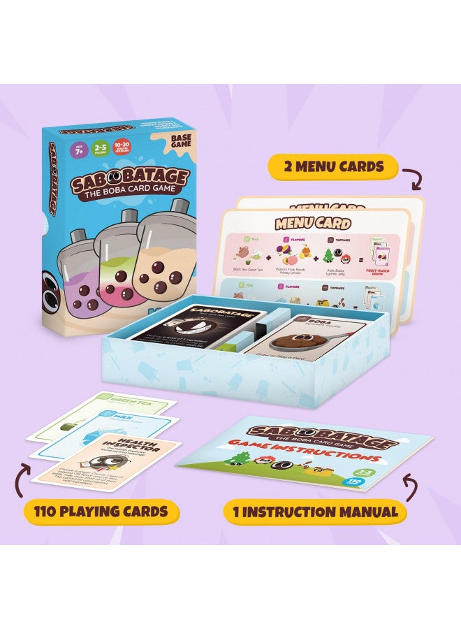 Sabobatage Sabobatage: The Boba Card Game | Easy Family-Friendly Party Game | Card Games for Adults, Teens & Kids | 2-5 Players (Base Game 3rd Edition)  - Image 4