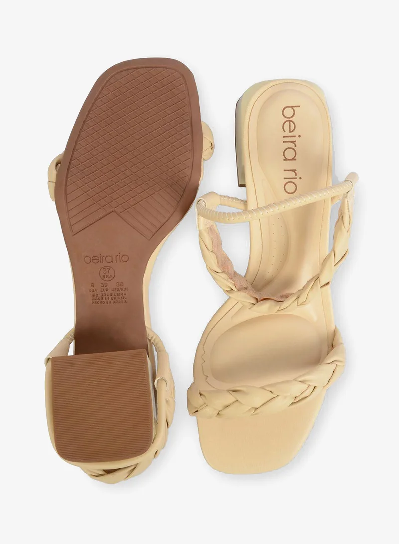 Beira Rio  Mariaa Ankle Strap Mid Heel Sandal for Women | Best Price UAE