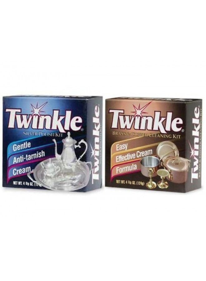 TWINKLE Twinkle Silver Polish Kit and Brass & Copper Cleaning Kit (Pack of 2)